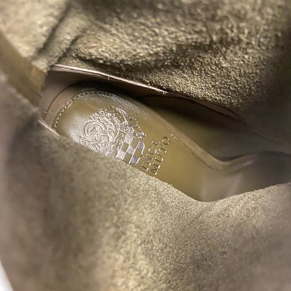 Vince Camuto Suede Peep Toe Wrap Tie Ankle Heels Booties - Picture 12 of 12